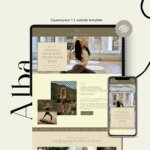Alba | Squarespace Template for Yoga & Pilates Instructors – Warm Earthy Wellness Website Design, Minimal Coaching Template by Bloomspace