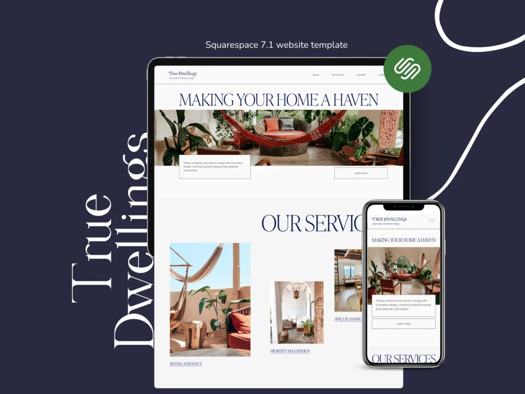 True Dwellings | Squarespace Template for Interior Designers & Real Estate