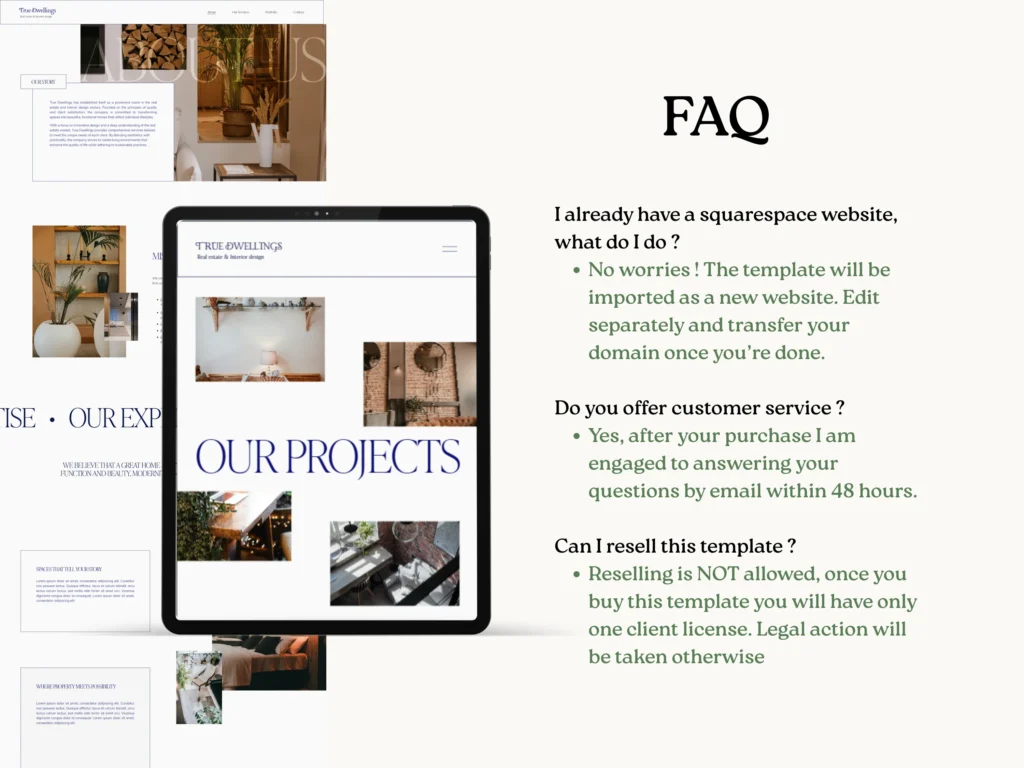 True Dwellings | Squarespace Template for Interior Designers & Real Estate