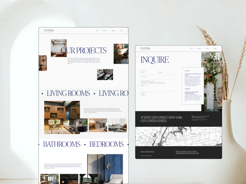 True Dwellings | Squarespace Template for Interior Designers & Real Estate