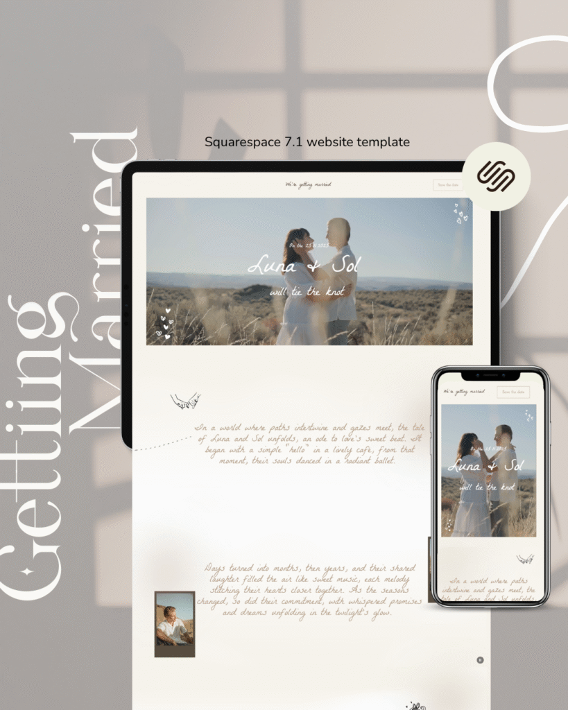 We are Getting Married a wedding website template for couples