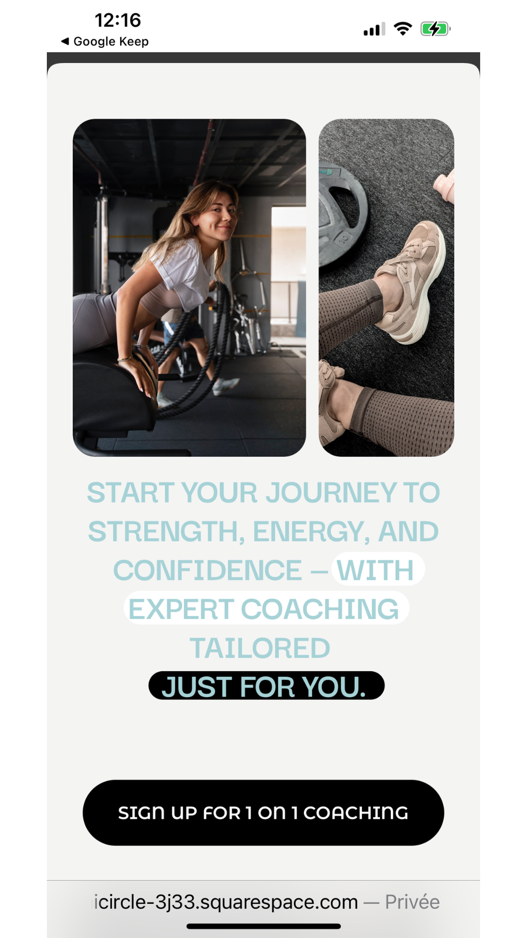 Luna Fit Studio A personal trainer website template by Bloomspace