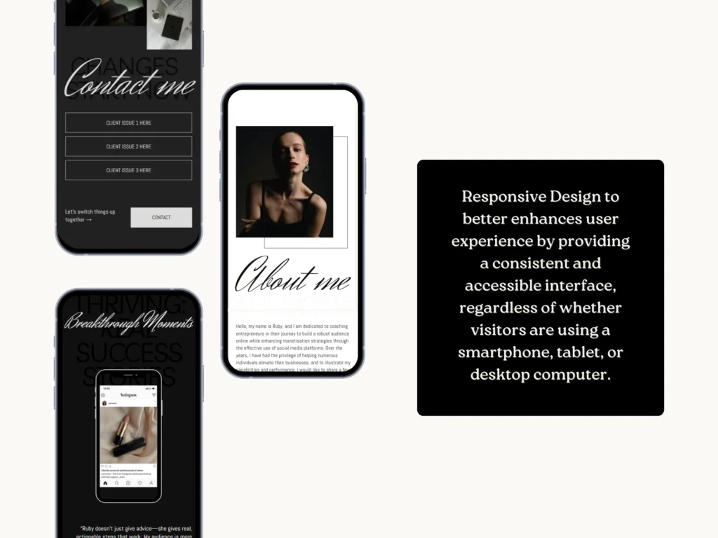 Ruby Hayes | Squarespace Template for Online Coaches – Dark Feminine Website Design, Elegant Minimalist Course & Digital Product Website