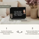 Ruby Hayes | Squarespace Template for Online Coaches – Dark Feminine Website Design, Elegant Minimalist Course & Digital Product Website