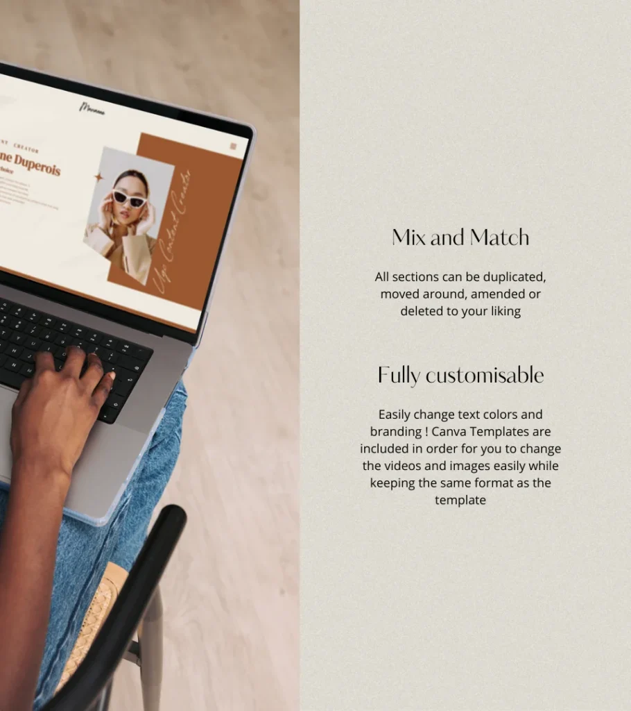 Marianne • UGC Portfolio Template, UGC Website Elementor Template Kit