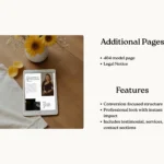Ruby Hayes | Squarespace Template for Online Coaches – Dark Feminine Website Design, Elegant Minimalist Course & Digital Product Website