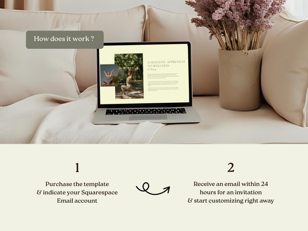 Alba | Squarespace Template for Yoga & Pilates Instructors – Warm Earthy Wellness Website Design, Minimal Coaching Template by Bloomspace
