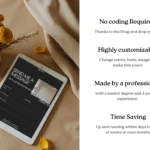 Ruby Hayes | Squarespace Template for Online Coaches – Dark Feminine Website Design, Elegant Minimalist Course & Digital Product Website