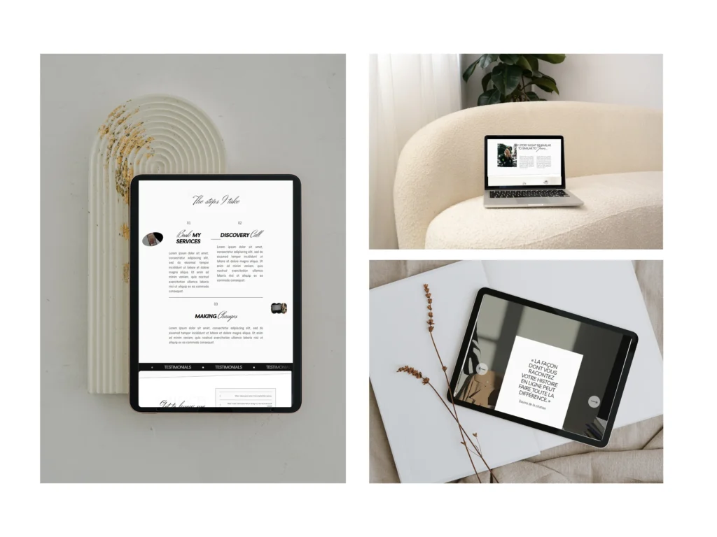 Ruby Hayes | Squarespace Template for Online Coaches – Dark Feminine Website Design, Elegant Minimalist Course & Digital Product Website