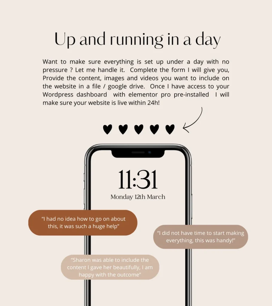 Marianne • UGC Portfolio Template, UGC Website Elementor Template Kit