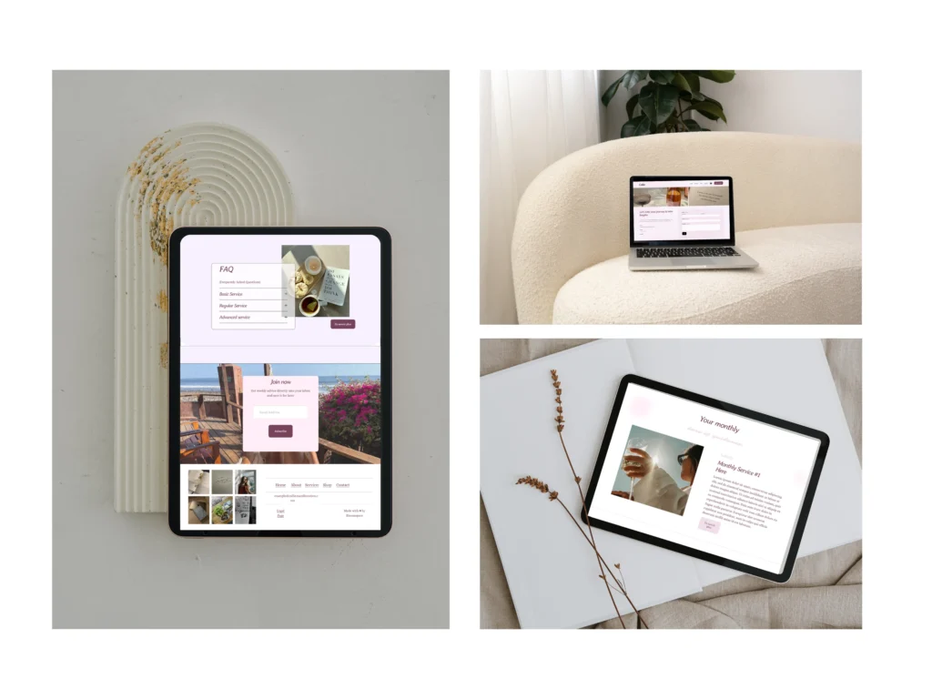 Callie by Bloomspace A Squarespace Template for Manifestation Coaches – Light Pink Feminine Website, Digital Product & Blog Design