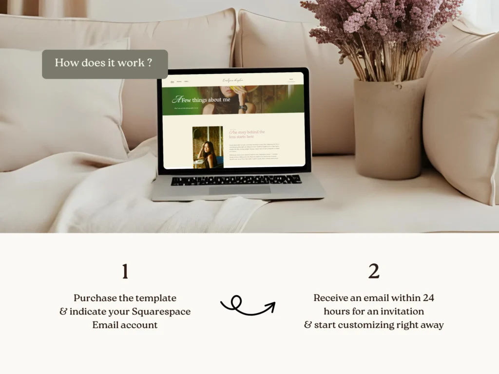 Evelynn Hughes | Squarespace Template for Wedding Photographers – Minimal Website with Plum & Sand Tones