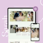 Sarah Belmont | Elegant Squarespace Template for Wedding Photographers – Luxury Website Design with Client Gallery Pages