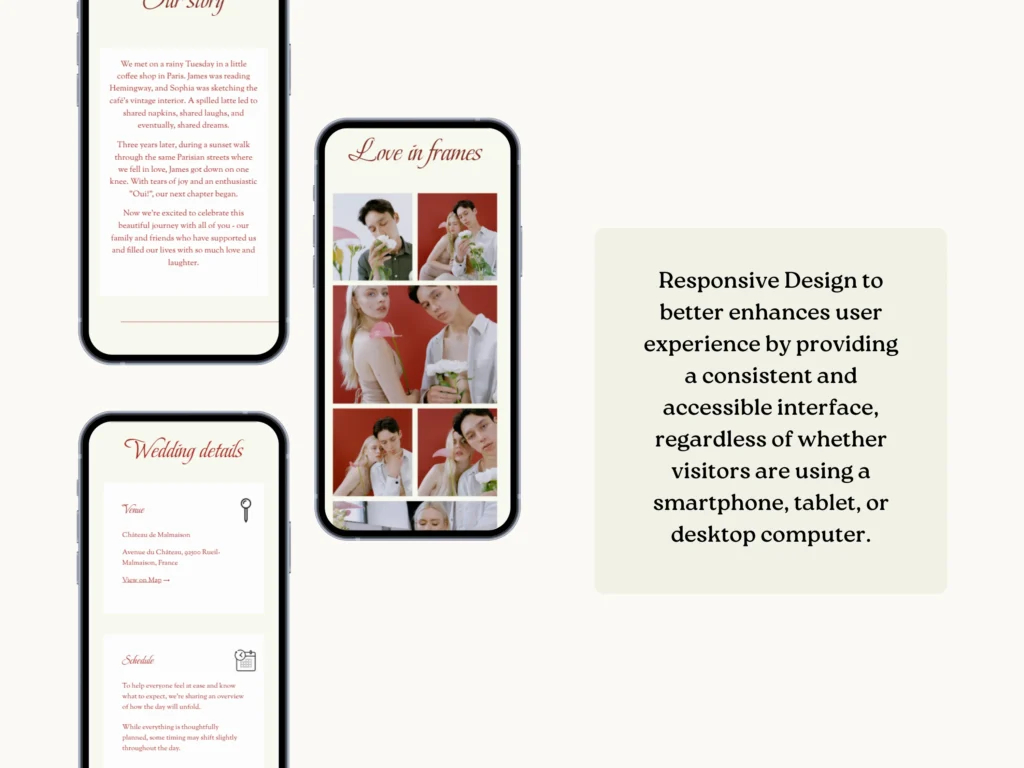 This Is Our Day by Bloomspace | Glamorous One-Page Wedding Website Template – Squarespace RSVP Design with Bold Red Romantic Style