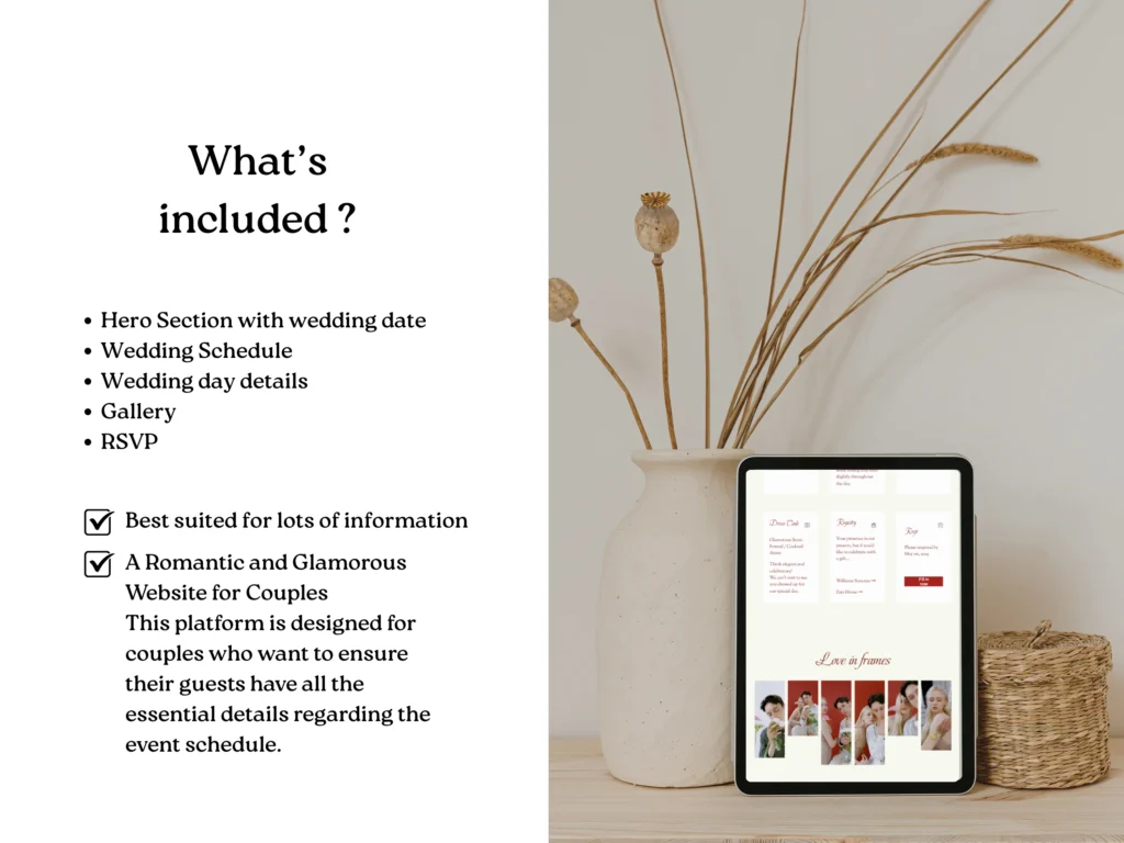 This Is Our Day by Bloomspace | Glamorous One-Page Wedding Website Template – Squarespace RSVP Design with Bold Red Romantic Style