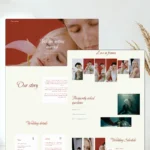 This Is Our Day by Bloomspace | Glamorous One-Page Wedding Website Template – Squarespace RSVP Design with Bold Red Romantic Style