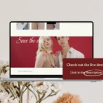 This Is Our Day by Bloomspace | Glamorous One-Page Wedding Website Template – Squarespace RSVP Design with Bold Red Romantic Style