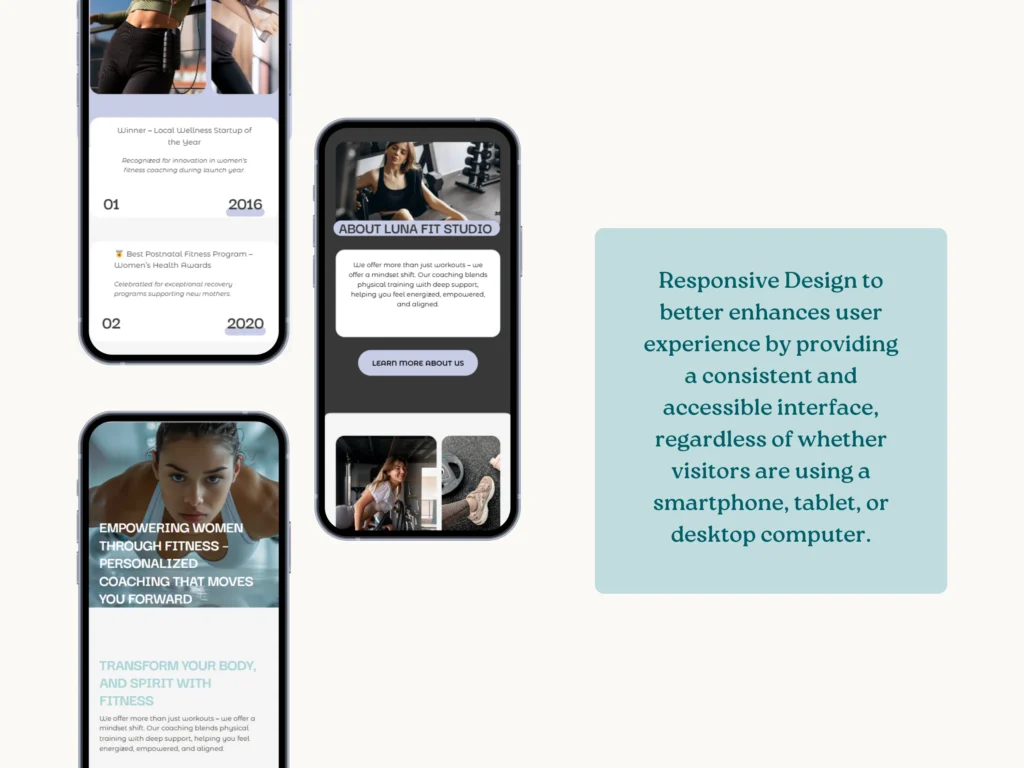 Luna Fit Studio | Squarespace Template for Fitness Coaches and Personal trainers Modern Website with Booking & Workout Program Pages