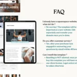 Luna Fit Studio | Squarespace Template for Fitness Coaches and Personal trainers Modern Website with Booking & Workout Program Pages