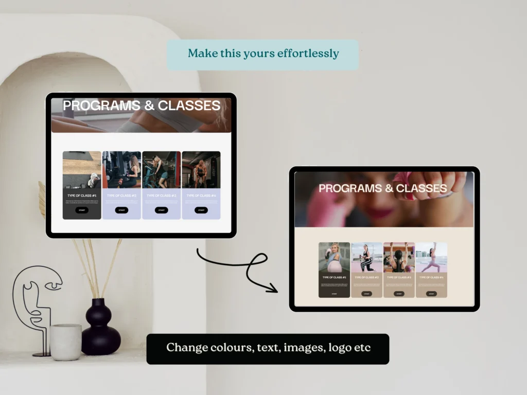 Luna Fit Studio | Squarespace Template for Fitness Coaches and Personal trainers Modern Website with Booking & Workout Program Pages