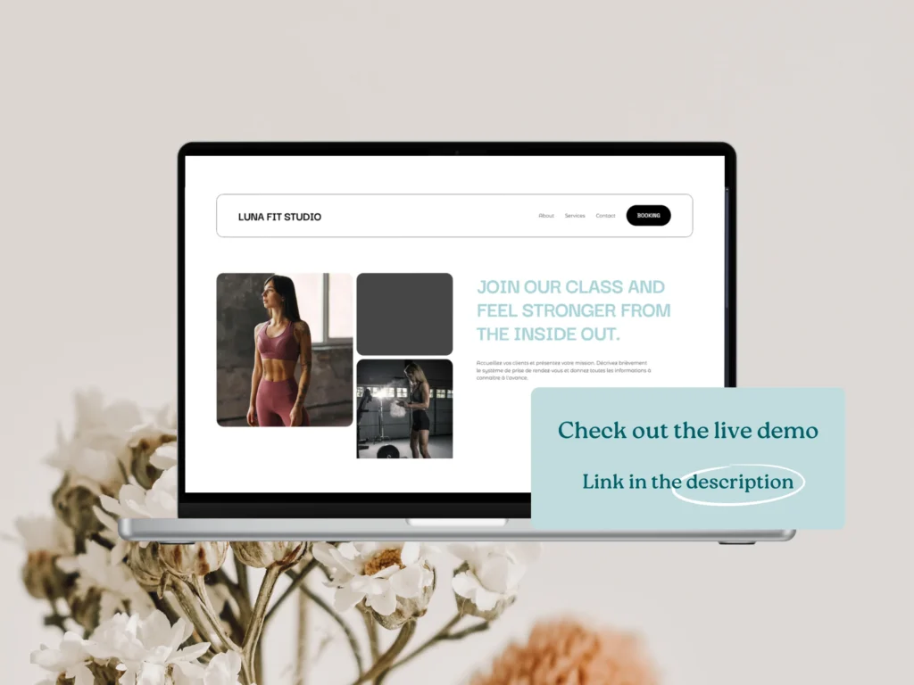 Luna Fit Studio | Squarespace Template for Fitness Coaches and Personal trainers Modern Website with Booking & Workout Program Pages