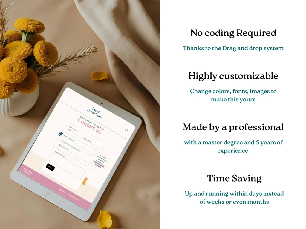 Sweet Tea & Talks by Bloomspace | Squarespace Template for Podcasts – Colorful Website for Podcast Hosts, Live Shows