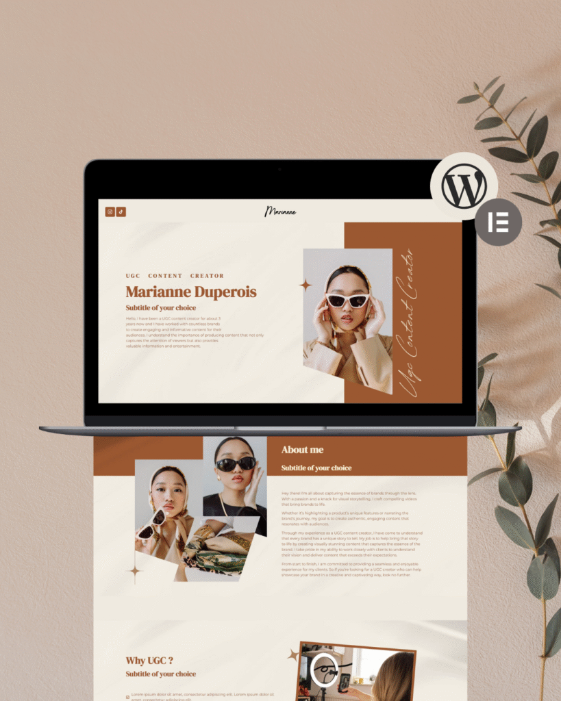 Marianne - A UGC Portfoliio Template by Bloomspace